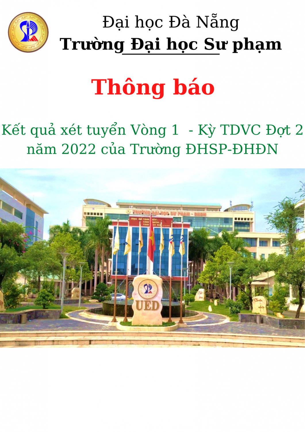 THÔNG BÁO KẾT QUẢ VÒNG 1 VÀ KẾ HOẠCH TRIỆU TẬP ỨNG VIÊN THAM DỰ XÉT TUYỂN VÒNG 2, KỲ TDVC ĐỢT 2, NĂM 2022